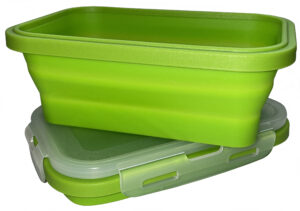 Green Color 500ml Silicone Collapsible Bowl