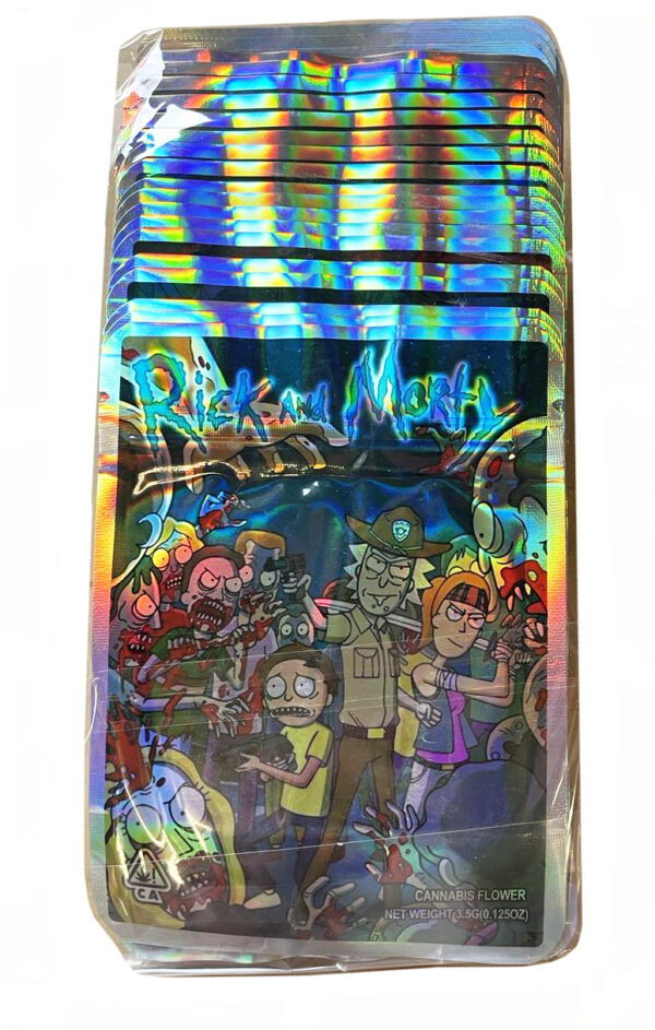 Rick and Morty Holographic 3.5g  Mylar Bags   50 Bags - Image 2