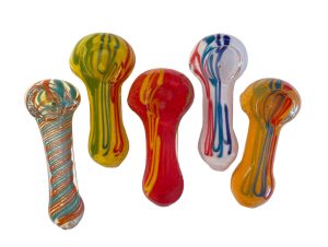 Pack 12  includes 5 glass Hand Pipes