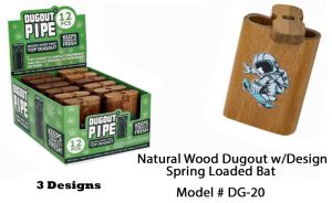 Small Wooden Dugout w/Designs DG-20